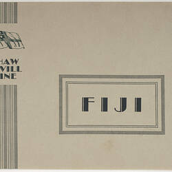 Booklet - 'Fiji', Shaw Savill Line, circa 1960s