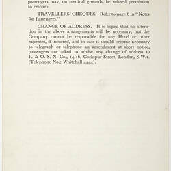 Leaflet - P&O Embarkation Notice, 10/01/1957