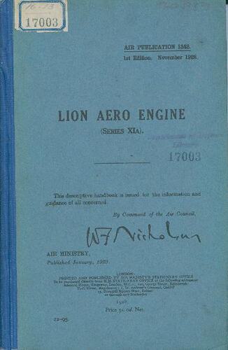 Napier Lion XIA Engine