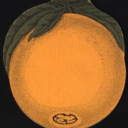 Booklet cover featuring orange and leaf.