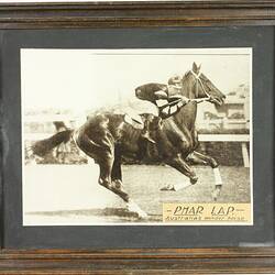 Photograph - Jimmy Pike & Phar Lap Racing, Framed, 1930s