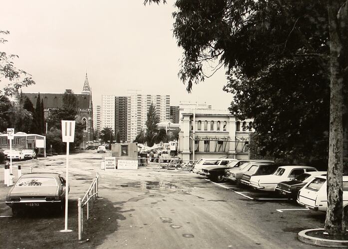 Photograph - Demolition of Royale Ballroom from West, Exhibition Building, Melbourne, 1979