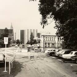 Photograph - Demolition of Royale Ballroom from West, Exhibition Building, Melbourne, 1979