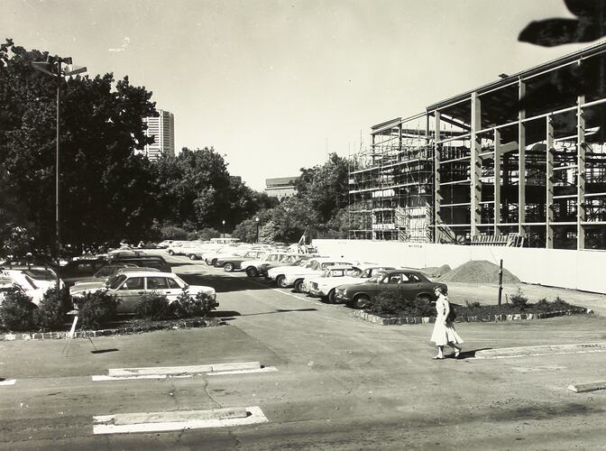 Photograph - Construction of Centennial Hall from North East, Exhibition Building, Melbourne, 1980