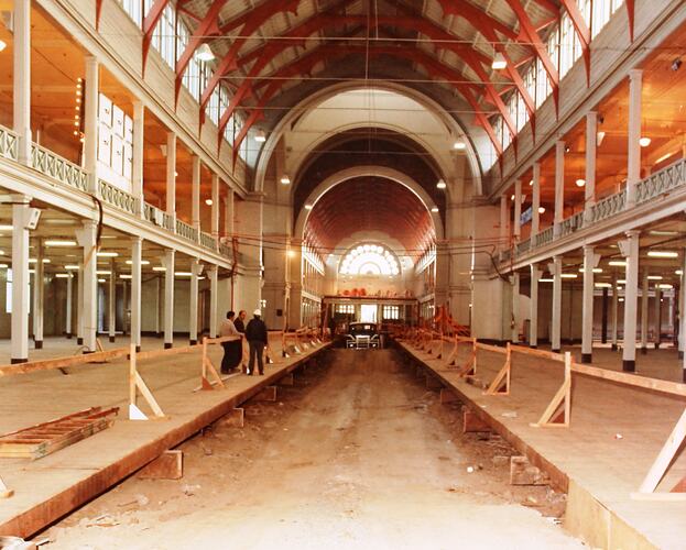 Photograph - Programme '84, Timber Floor Replacement in the Great Hall, Royal Exhibition Building, Jul 1984