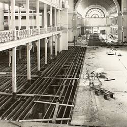 Photograph - Programme '84, Timber Floor Replacement in the Great Hall, Royal Exhibition Building, 6 Sep 1984
