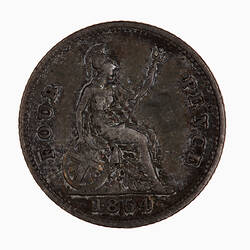 Coin - Groat, Queen Victoria, Great Britain, 1854 (Reverse)