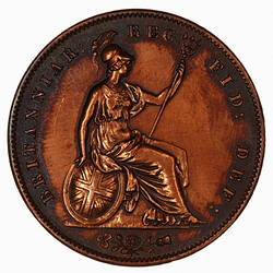 Coin - Penny, Queen Victoria, Great Britain, 1858 (Reverse)