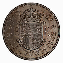 Coin - Halfcrown, Elizabeth II, Great Britain, 1966 (Reverse)