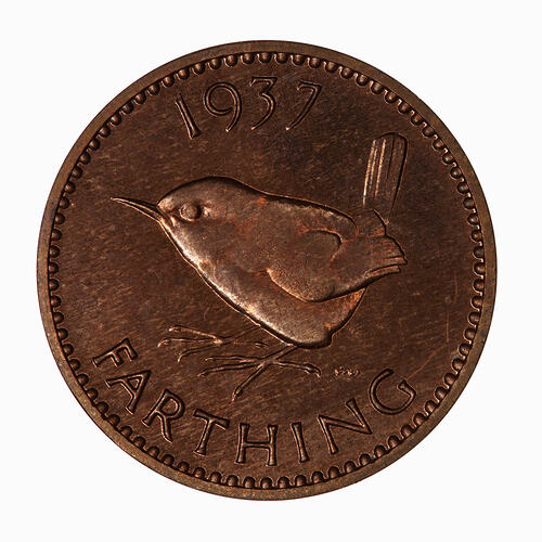 Proof Coin - Farthing, George VI, Great Britain, 1937 (Reverse)