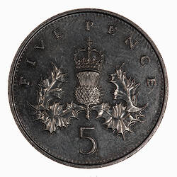 Coin - 5 Pence, Elizabeth II, Great Britain, 1989 (Reverse)