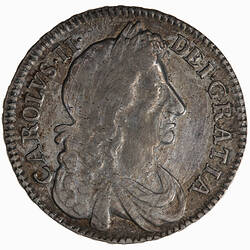 Coin - Halfcrown, Charles II, Great Britain, 1677 (Obverse)