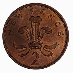 Coin - 2 New Pence, Elizabeth II, Great Britain, 1975 (Reverse)