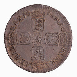 Coin - Shilling, William III, Great Britain, 1696 (Reverse)