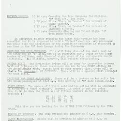 Newsletter - 'Good Morning', P&O Lines, Strathaird, 30 Jun 1960