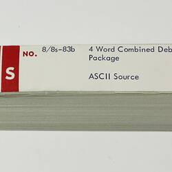 Paper Tape - DECUS, '8/8s-83b 4 Word Combined Debugging Package, ASCII Source', circa 1968