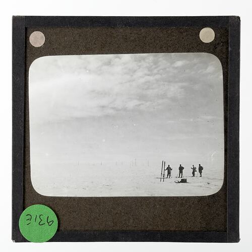 Lantern Slide - Discovery II Search Party, 'Little America', Ellsworth Relief Expedition, Antarctica, 1935-1936