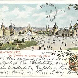 Postcard - Exposition Universelle, Vue Generale du Champs-de-Mars, 1900