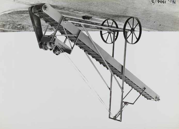 Photograph - Schumacher Mill Furnishing Works, 'Elevating Beam Conveyor-Elevator', Port Melbourne, Victoria, 1945