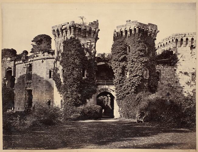Entrance Raglan Castle, Wales, circa 1870