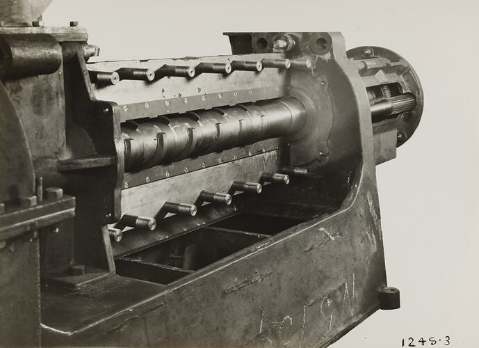 Photograph - Schumacher Mill Furnishing Works, 'Screw Press', Port Melbourne, Victoria, circa 1940s
