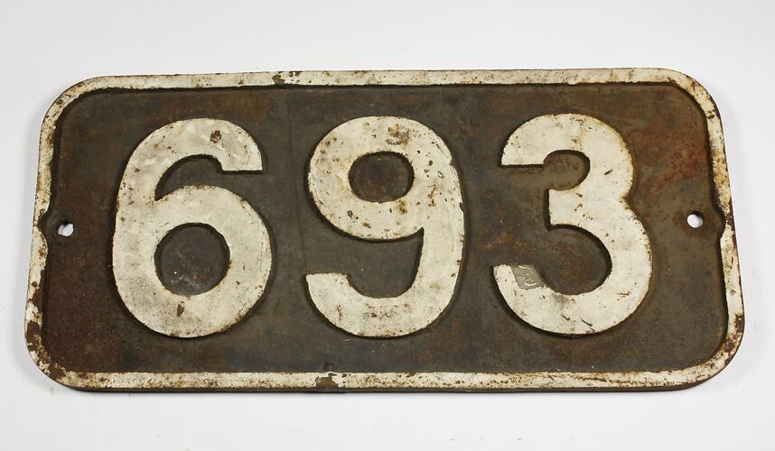 Locomotive Number Plate - '693'