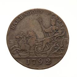 Token - 1 Penny, Sir Philip Gibbs, Barbados, 1792