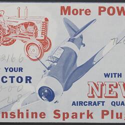 Publicity Leaflet - H.V. McKay Massey Harris, Spark Plugs, 1948