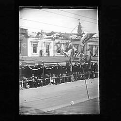 Glass Negative - People Awaiting Parade, Melbourne, Victoria, 1901