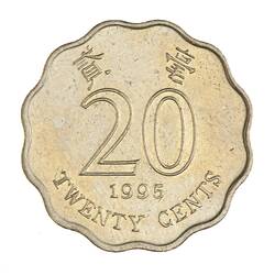 Coin - 20 Cents, Hong Kong, 1995