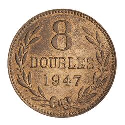 Coin - 8 Doubles, Guernsey, Channel Islands, 1947