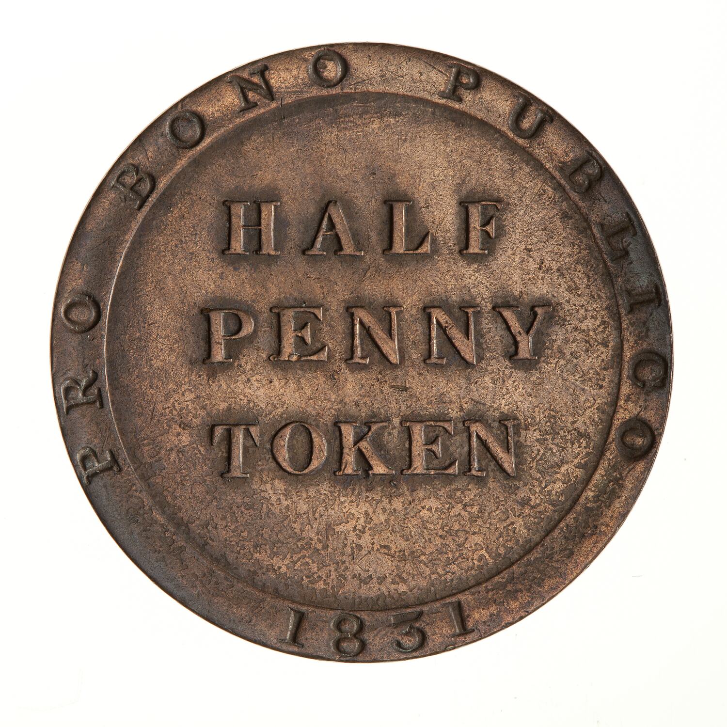Coin 1/2 Penny, Ramsey, Isle of Man, 1831