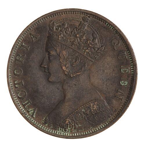 Coin - 1 Cent, Hong Kong, 1866