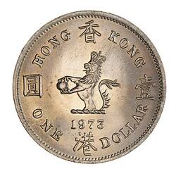 Coin - 1 Dollar, Hong Kong, 1973