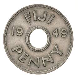 Coin - 1 Penny, Fiji, 1949