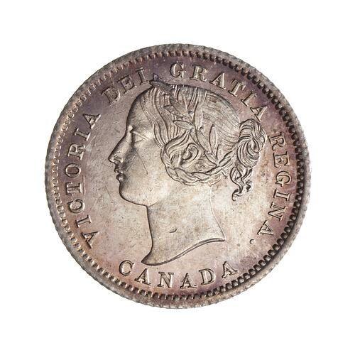 Coin - 10 Cents, Canada, 1858