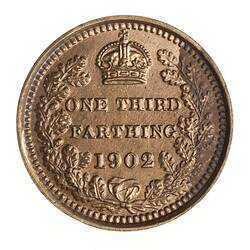 Coin - 1/3 Farthing, Malta, 1902