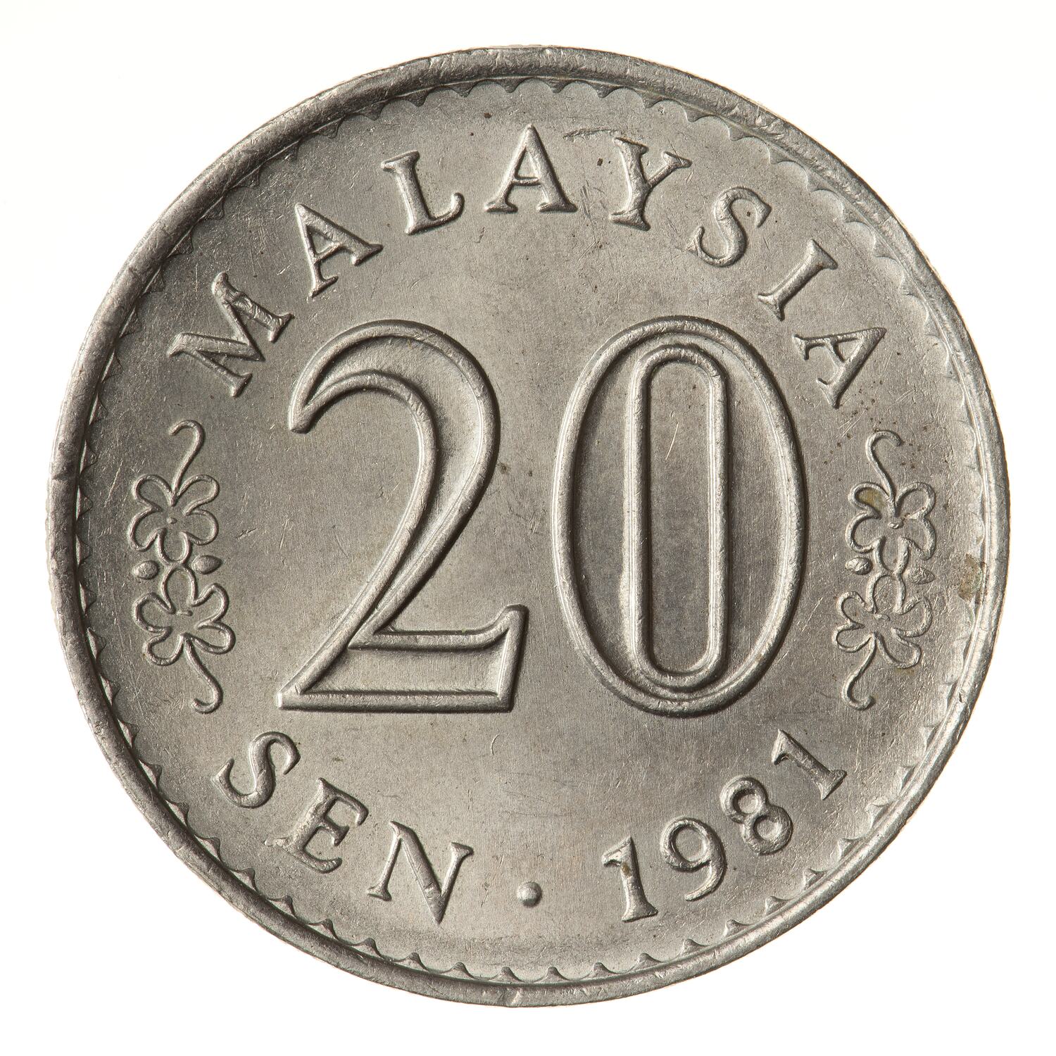 Coin - 20 Sen, Malaysia, 1981