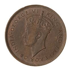 Coin - 5 Cents, Mauritius, 1945
