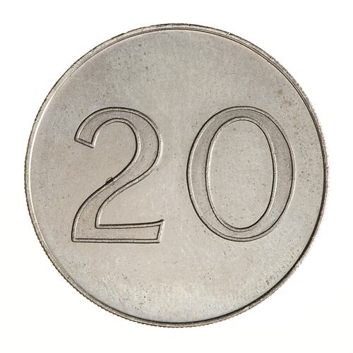 Pattern Coin - 20 Cents, New Zealand, circa 1966