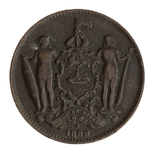 Coin - 1 Cent, British North Borneo Company, 1889