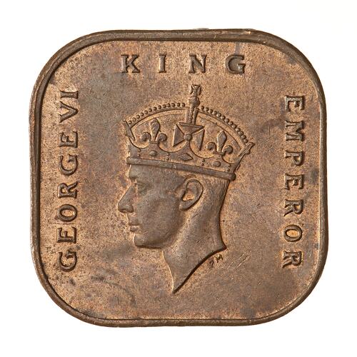 Coin - 1 Cent, Malaya, 1943