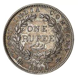 Coin - 1 Rupee, East India Company, Bengal, India, 1840