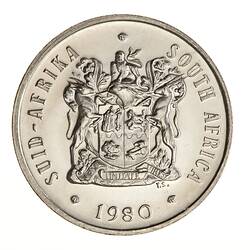 Coin - 20 Cents, South Africa, 1980