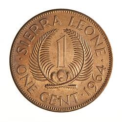 Coin - 1 Cent, Sierra Leone, 1964