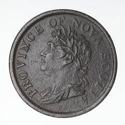 Coin - 1 Penny, Nova Scotia, Canada, 1824