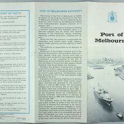 Map - 'Port of Melbourne', Port of Melbourne Authority, circa 1984