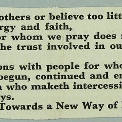 Clipping - Dr. W. R. Maltby, 'Towards a New Way of Life'