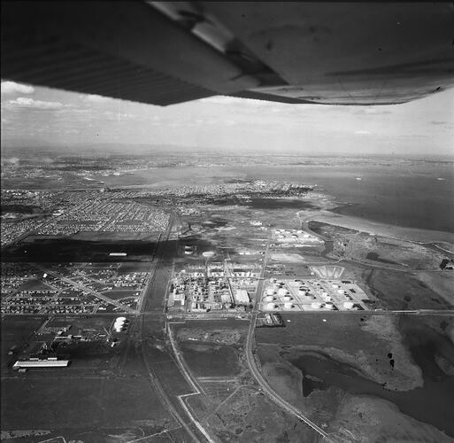 Negative - Aerial View of the Altona Oil Refinery, Victoria, 08 Sep 1964