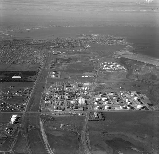 Negative - Aerial View of the Altona Oil Refinery, Victoria, Apr 1961